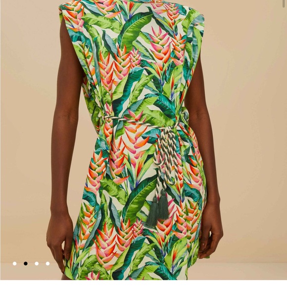 New Farm Rio Tropical Leaf Print Dress - Picture 4 of 11